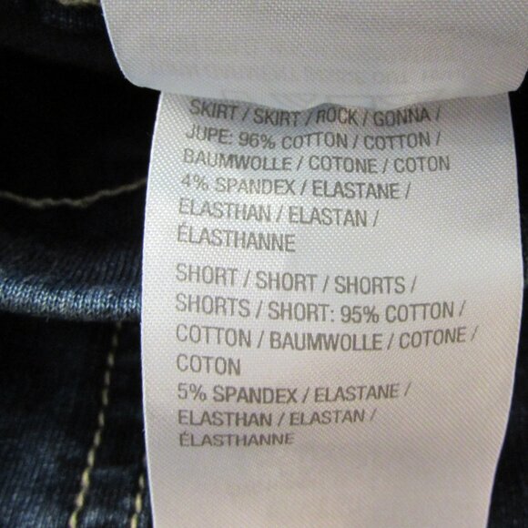 Quacker Factory Dreamjeannes Pull On Cargo Pocket Skort with Rhinestone Large - Picture 3 of 16